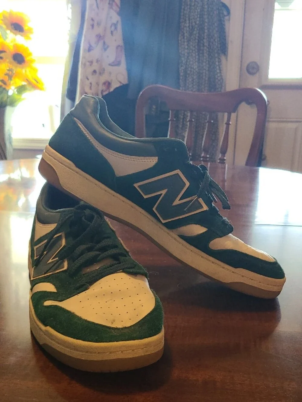 New Balance BB480LPA Men's Size 13 Green White Leather Sneakers 480